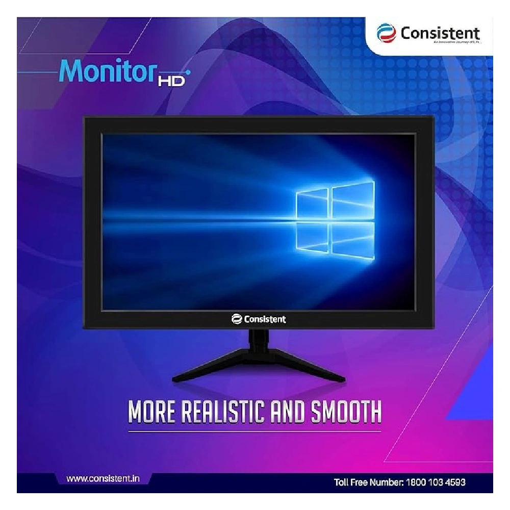 Consistent LED Monitor 19" VA with HDMI | VGA (CTM2001) view 2